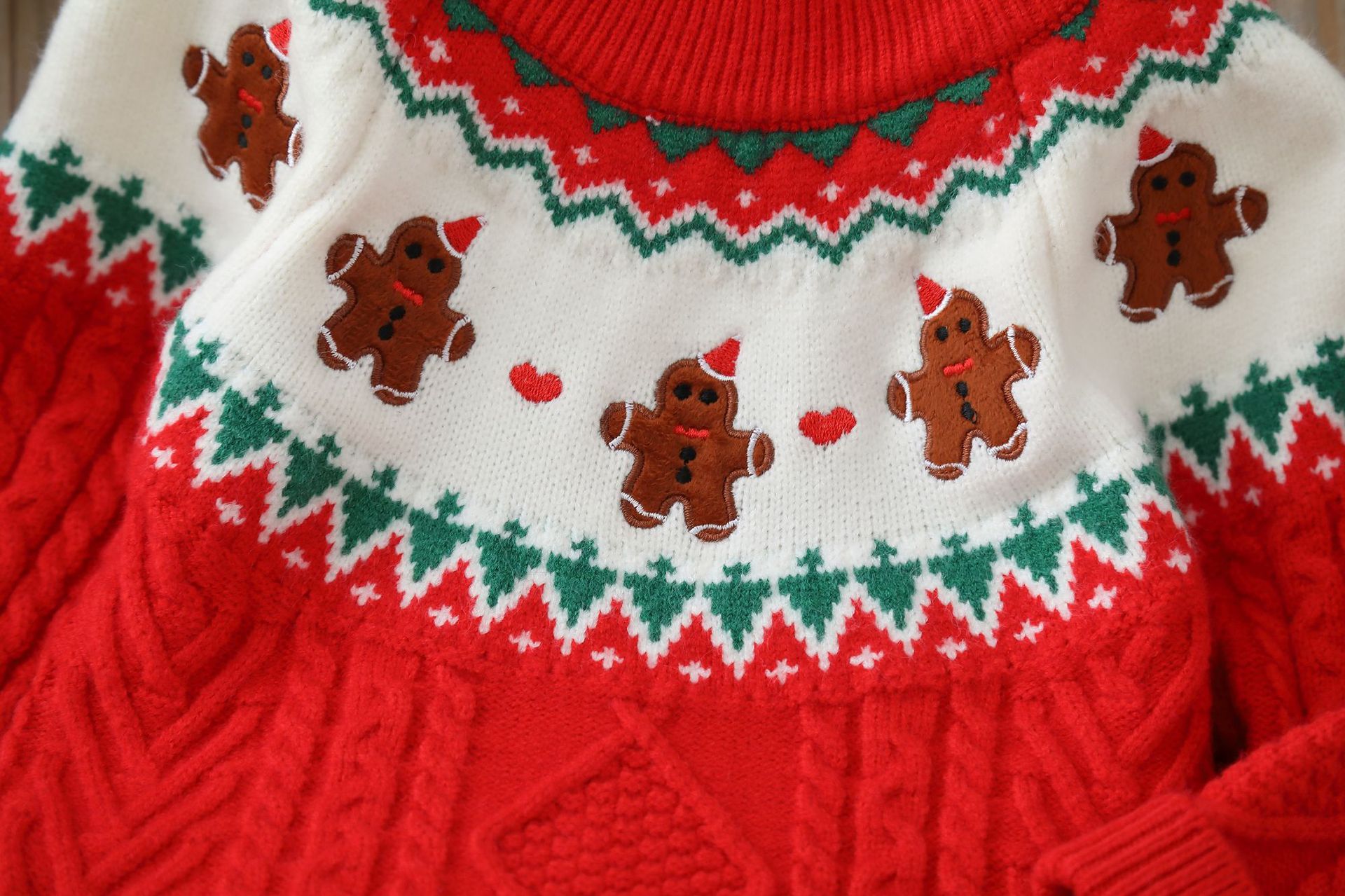 Baby Kids' Christmas Block-Colored Sweater