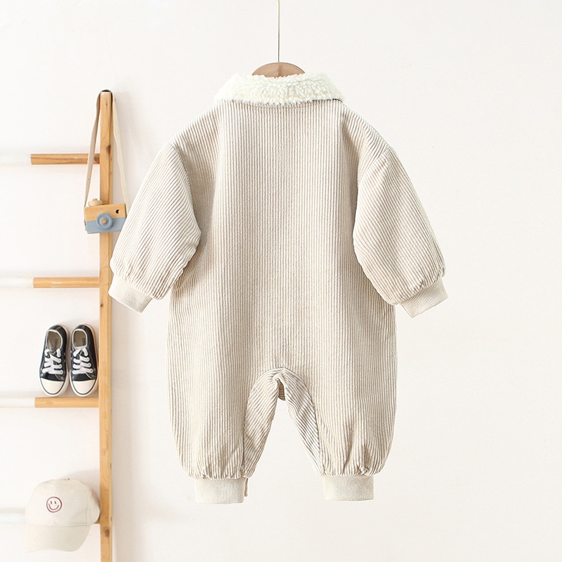 Baby Cartoon Corduroy Fleece Romper