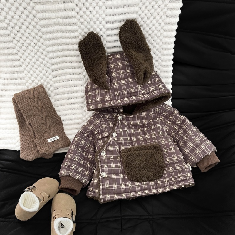 Baby Toddler Plaid Fleece-Lined Jacket