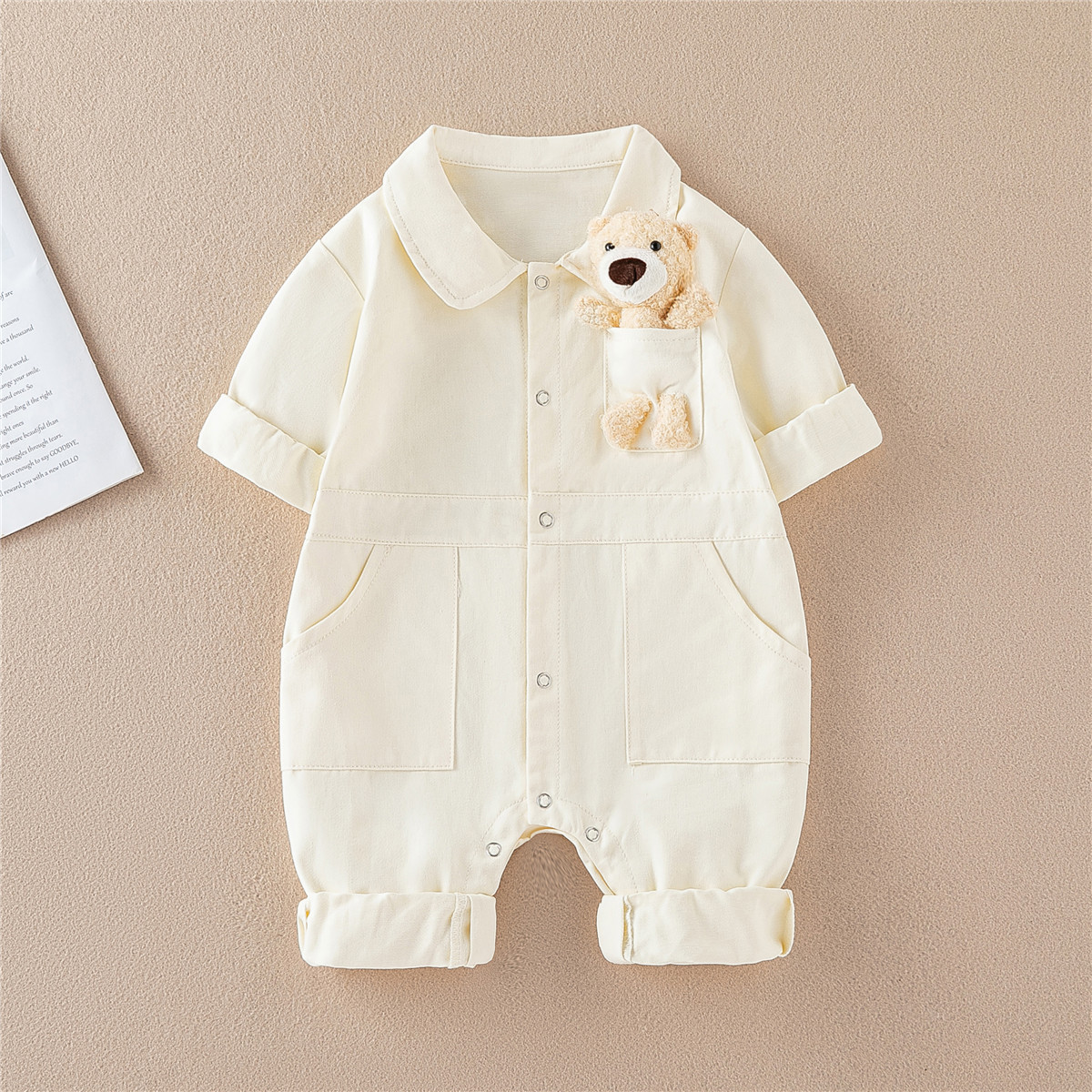 Baby Lovely Bear Polo Collar Romper