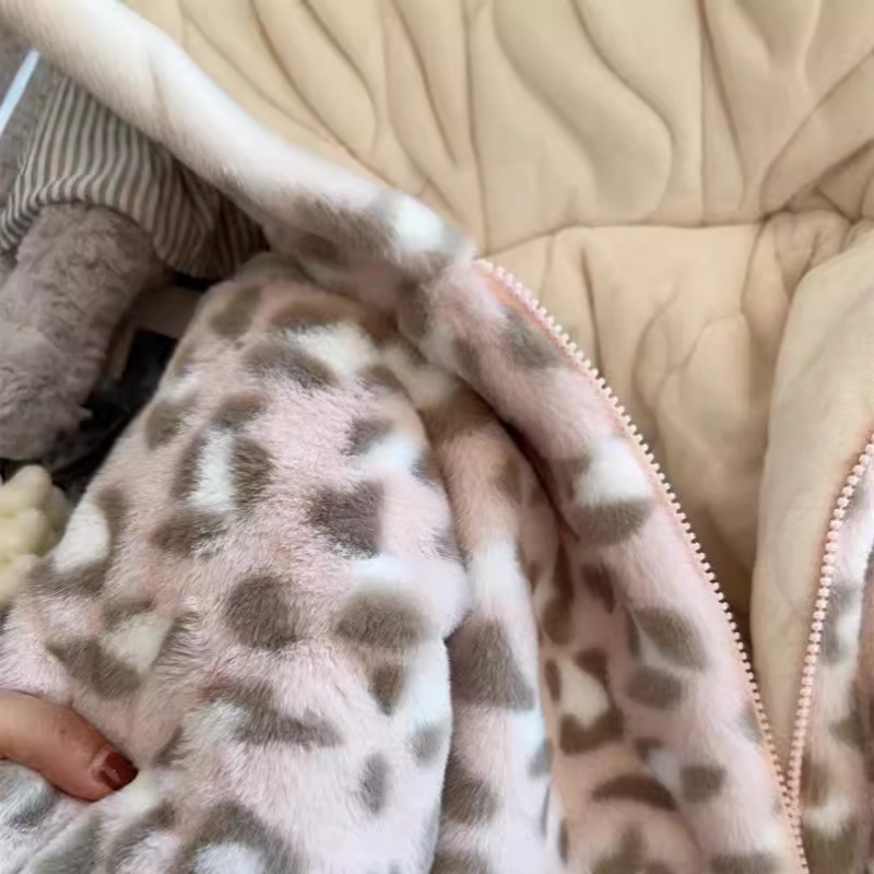 Baby kids' girl leopard print outerwear