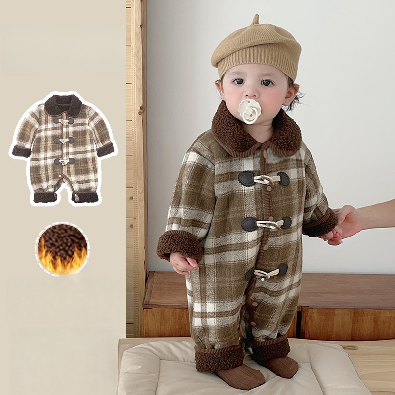 Baby and Toddler Plaid Fleece Onesie