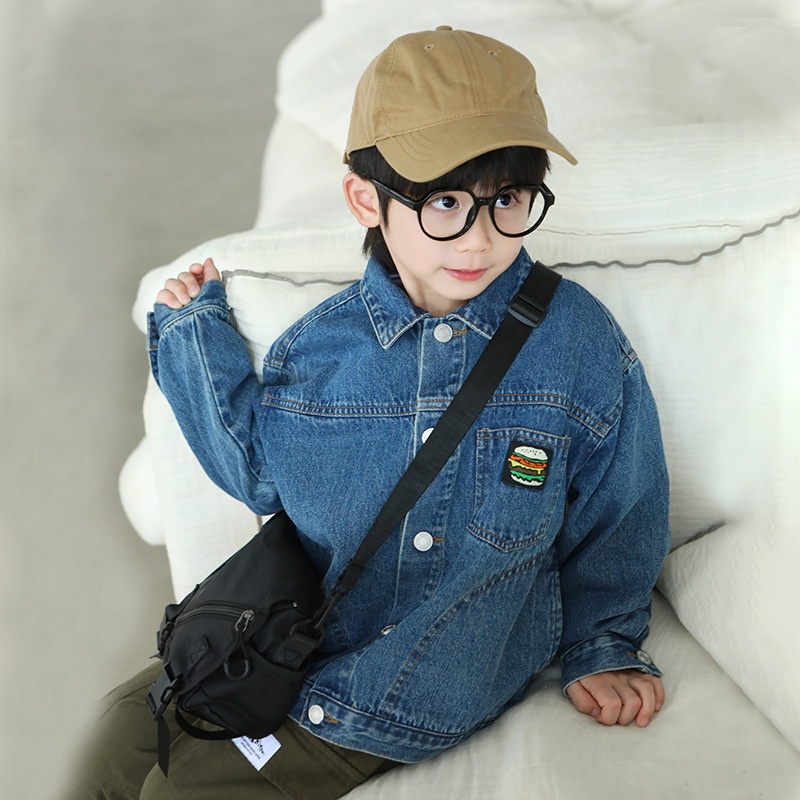 Kids' Boys' Hamburger Print Denim Jacket