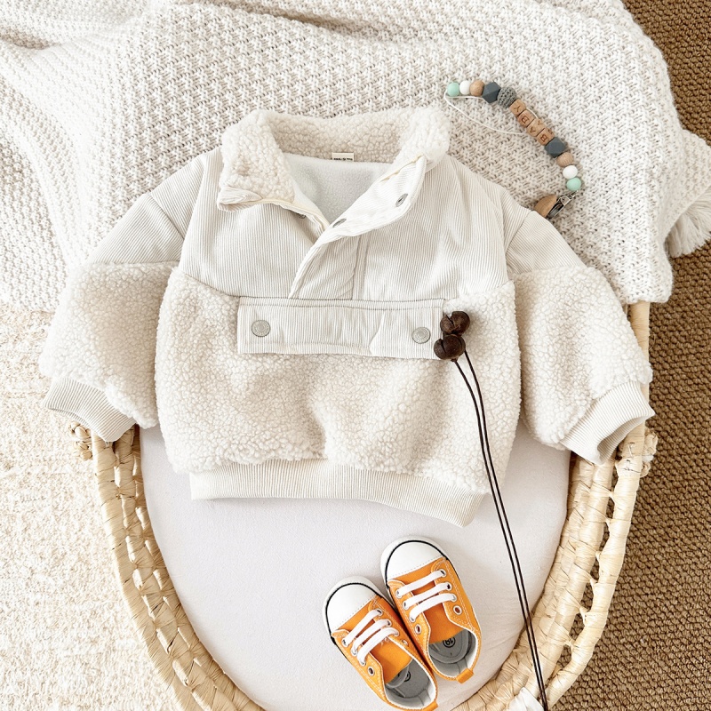 Baby Toddler Lambswool Patchwork Fleece Sweatshirt