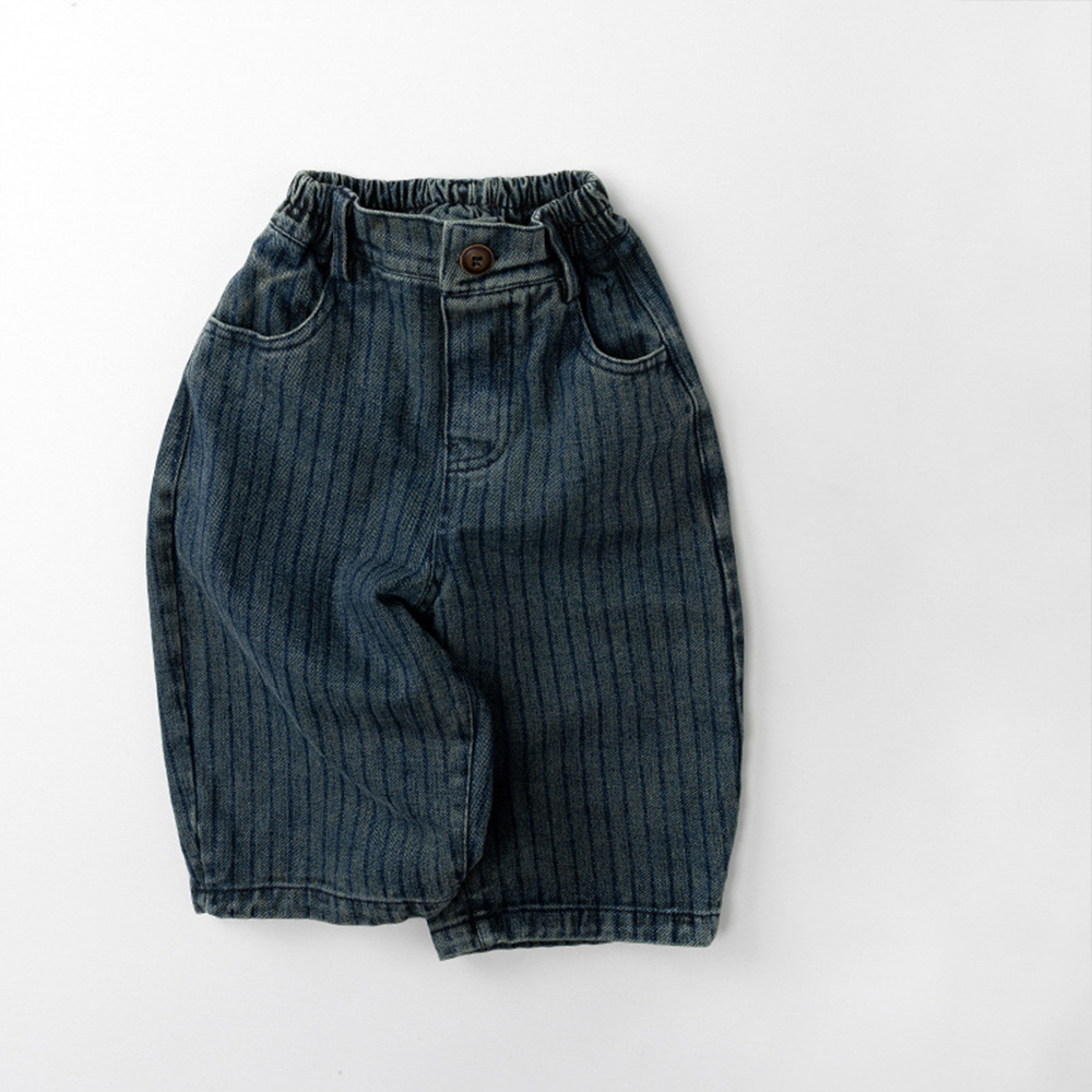 Baby Toddler Blue Stripe Denim Loose Pants