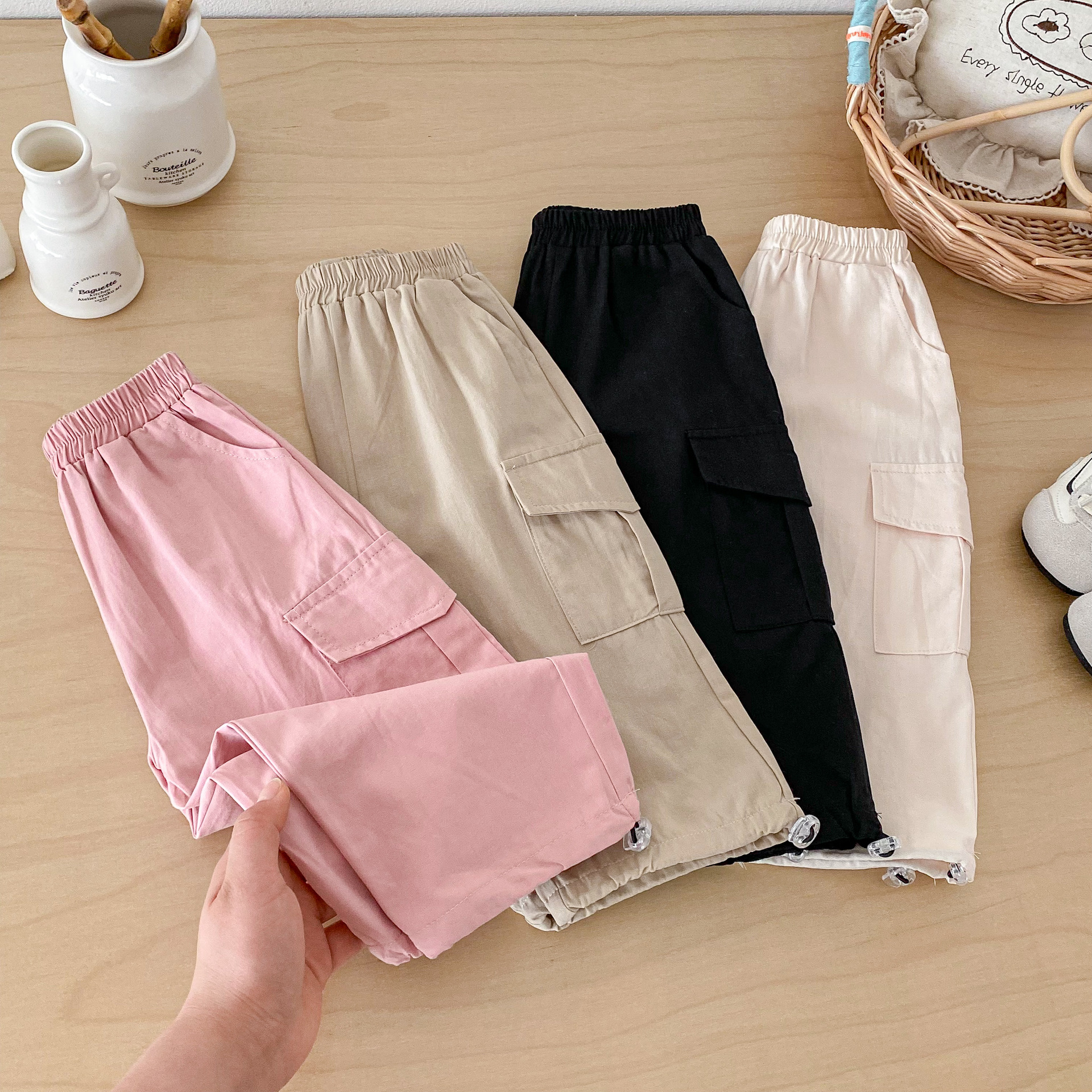 Baby Toddler Solid Color Worker Loose Pants