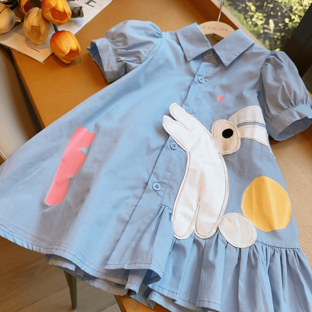 Toddler Kid Girl Rabbit Polo Dress