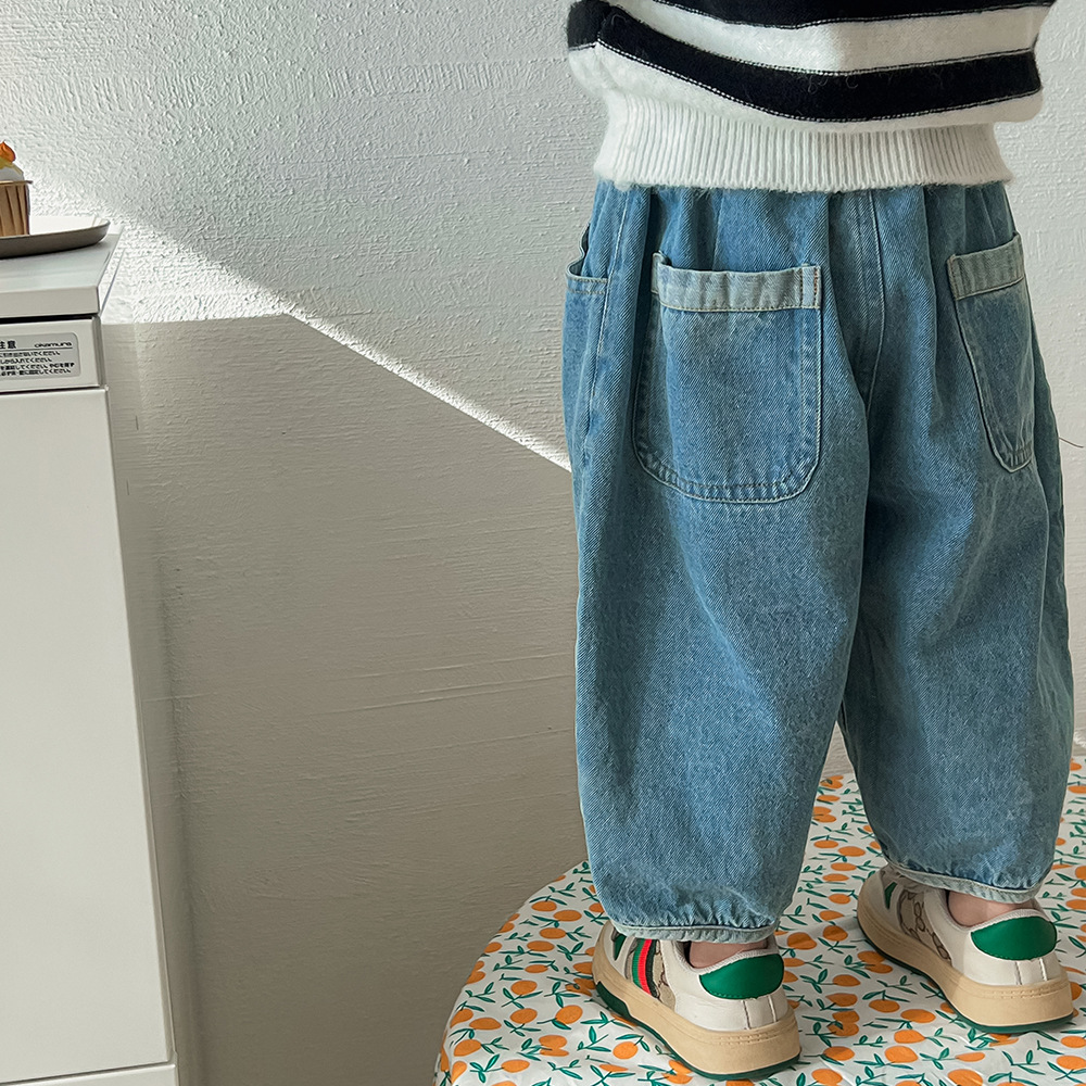 Baby & Kids Solid Color Denim Pants