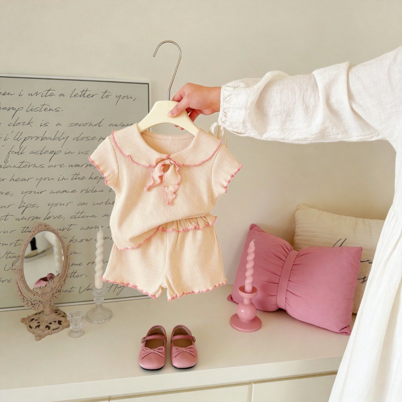 Baby & Kids Girls Bow Collar 2-piece Set