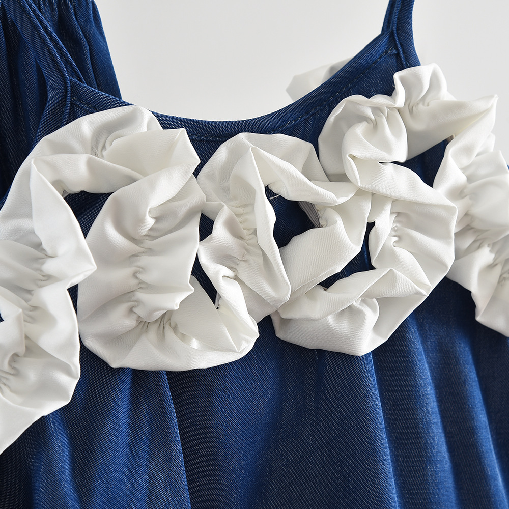 Toddler Girls Solid Navy Sleeveless Top and Pants Set