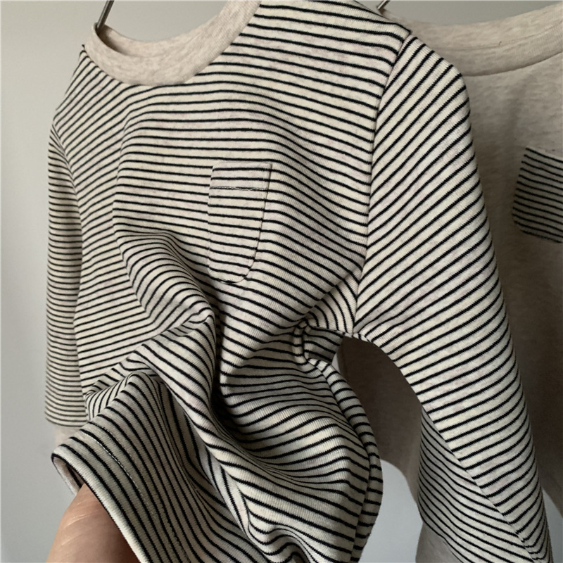 Toddler Striped Colorblock Pocket T-Shirt