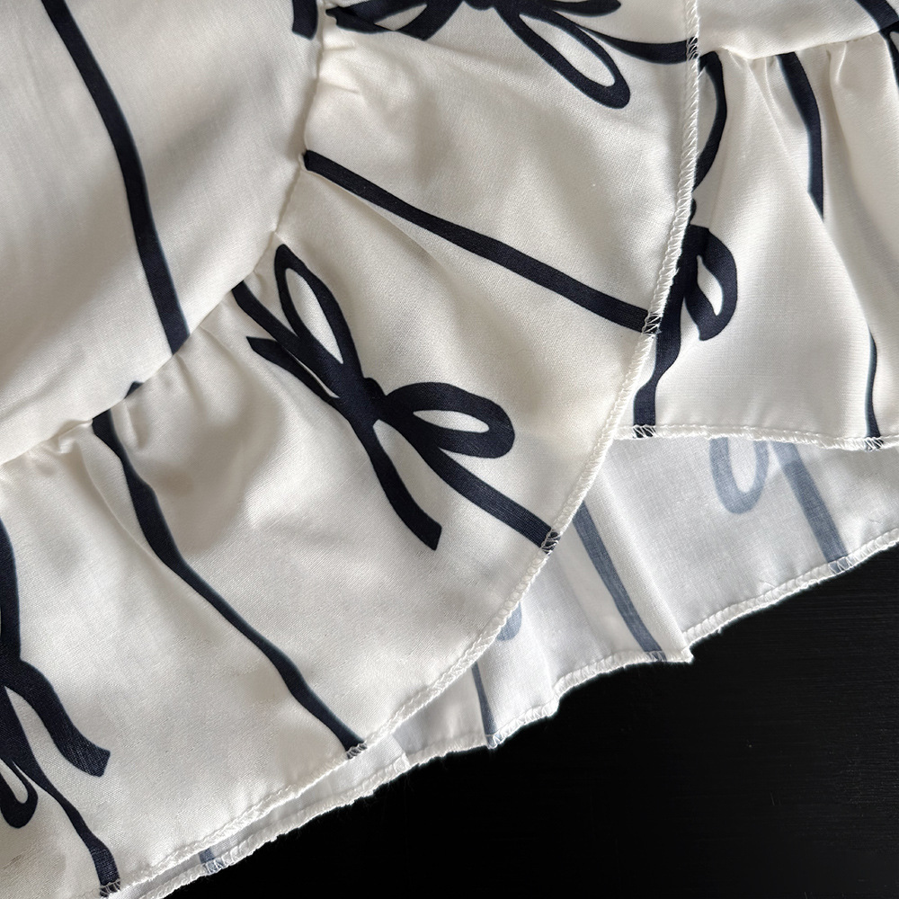 2-Piece Toddler Girls' Striped Bow Print Set