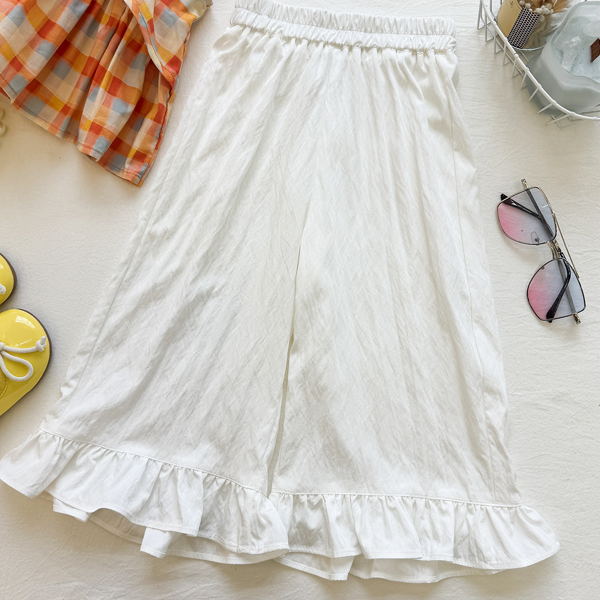 Baby& Kid Plaid Strappy Top & Skirt Set