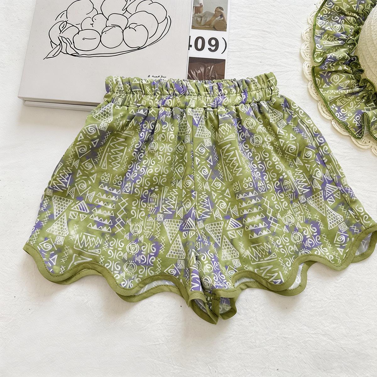 Baby& Kid Forest Lace Collar Top & Pant Sets