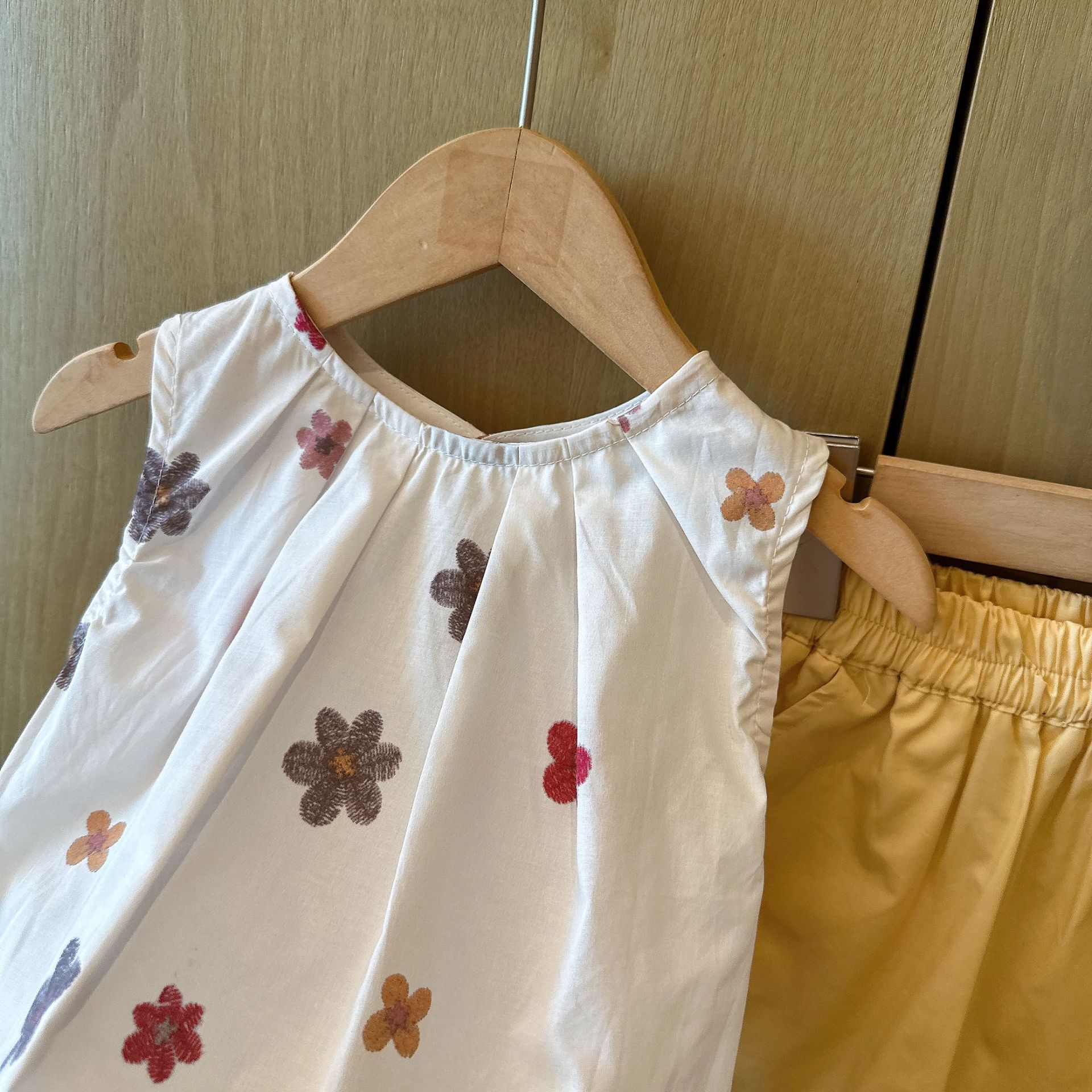 Baby& Kid Floral Embroidery Top and Pant Sets