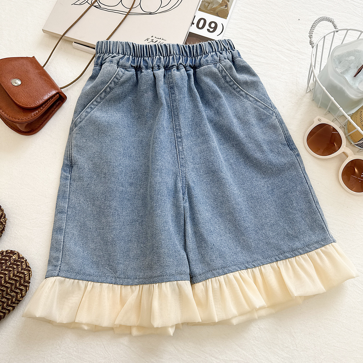 Baby& Kid Denim Halter Top and Pants Set