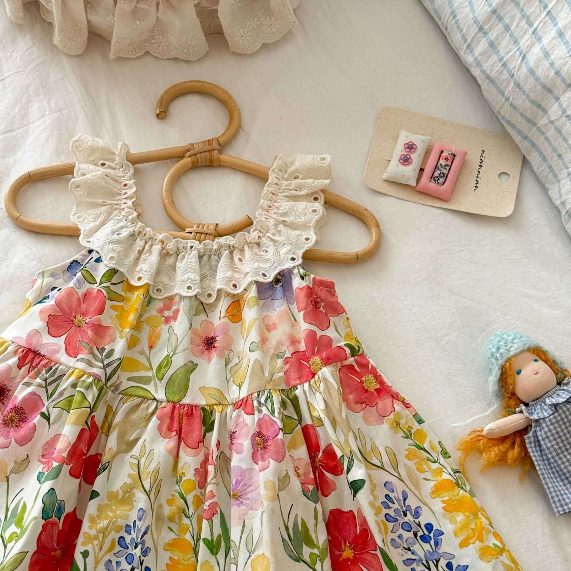 Baby& Kid Colorful Floral Vest Dress