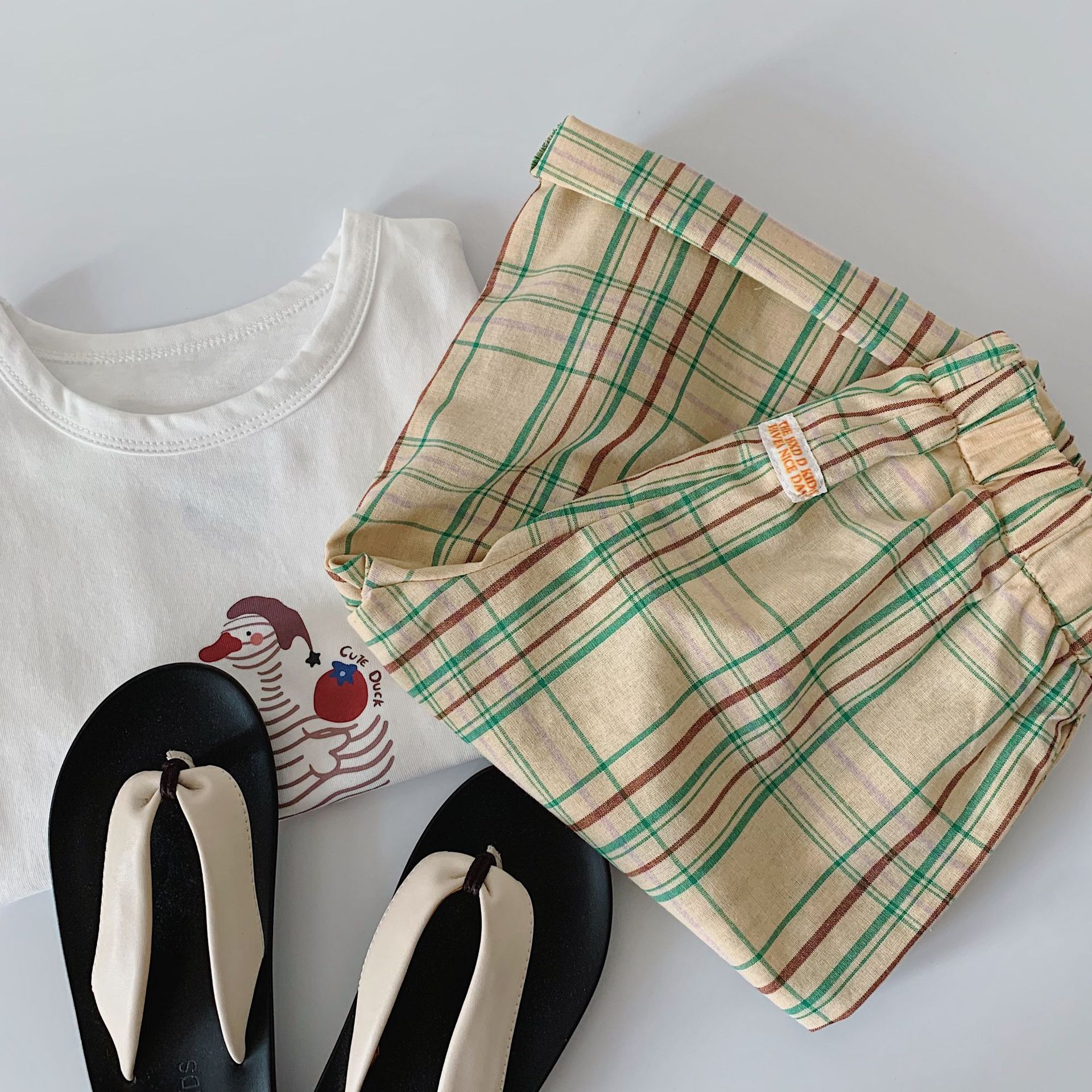 Kids Khaki Plaid Pants