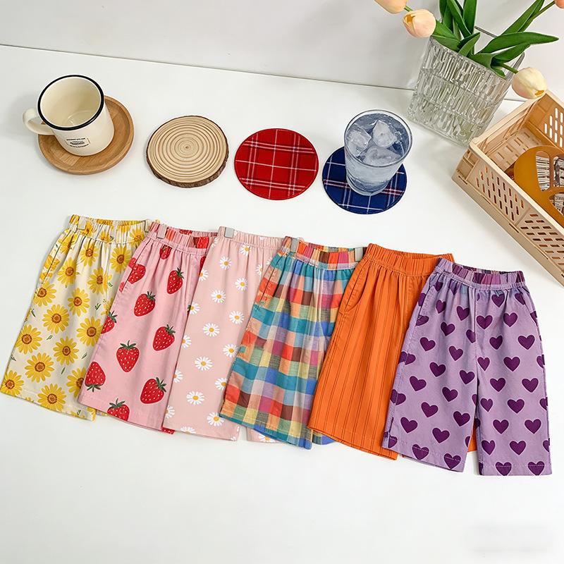 Kids Cute Cartoon Dopamine Style Print Pants