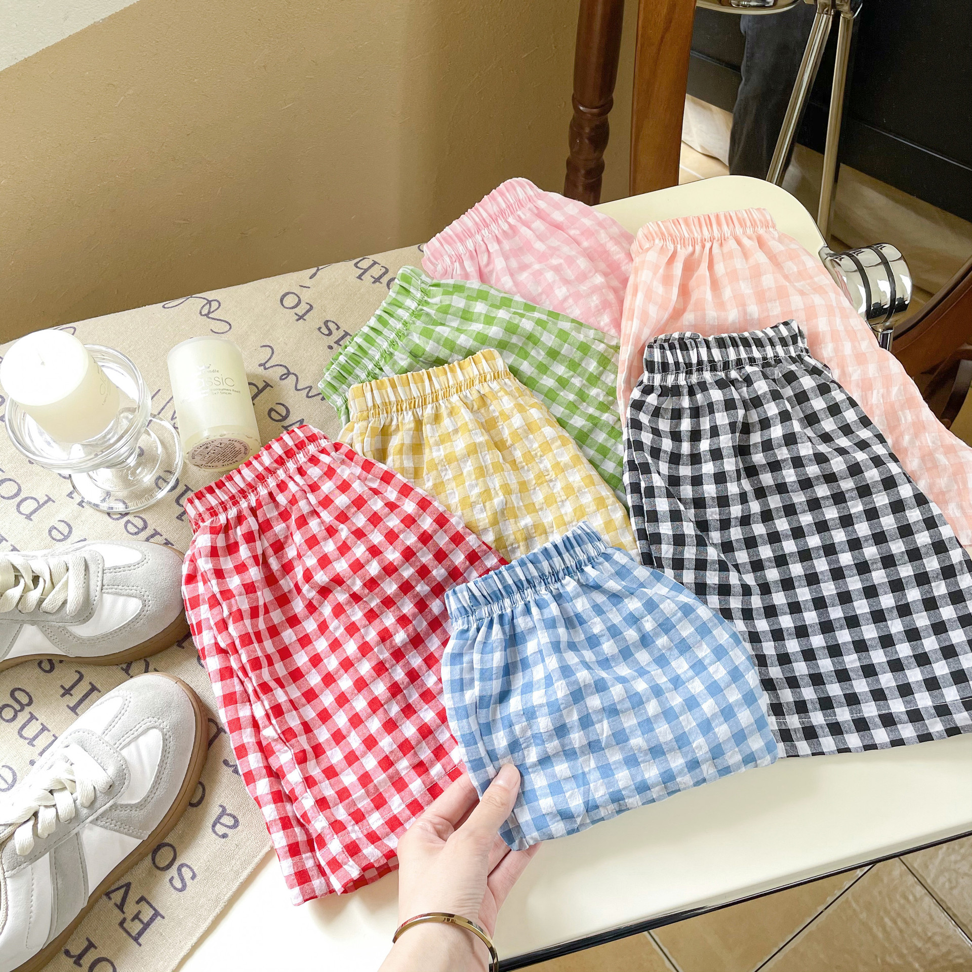 Kids Checkerboard Short Pants