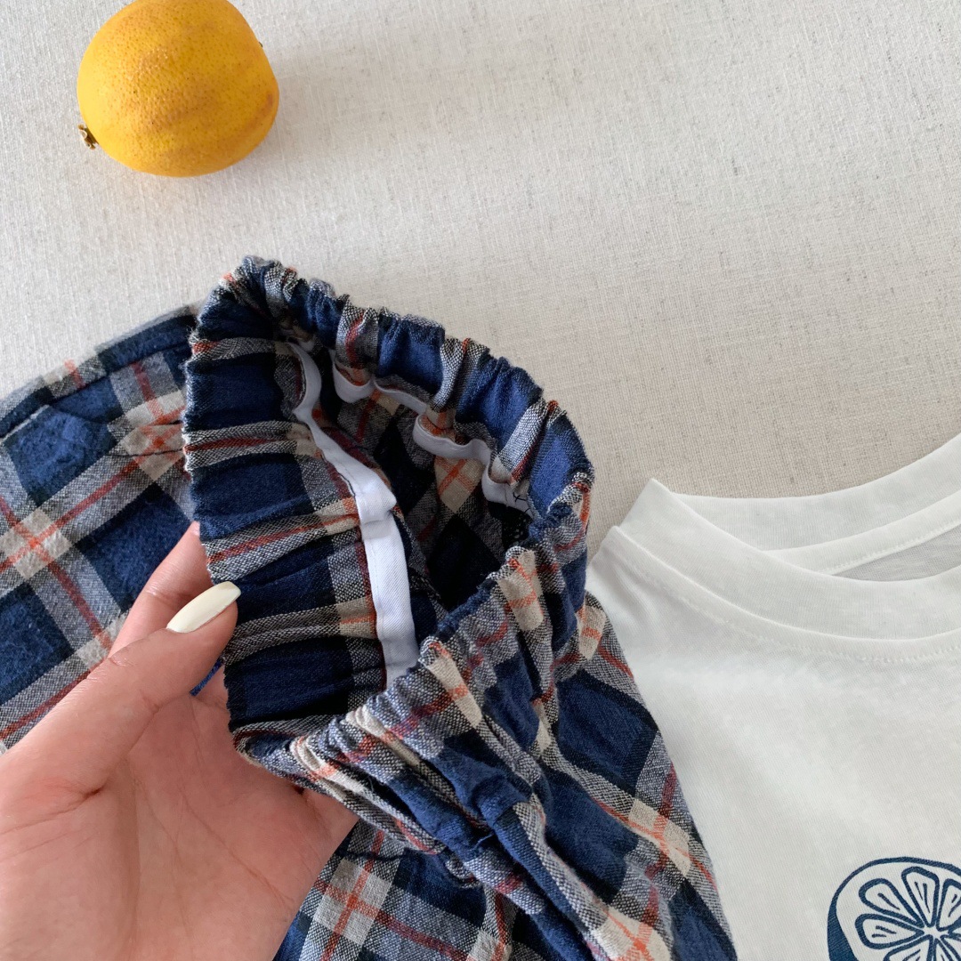 Kids Plaid Short Pants
