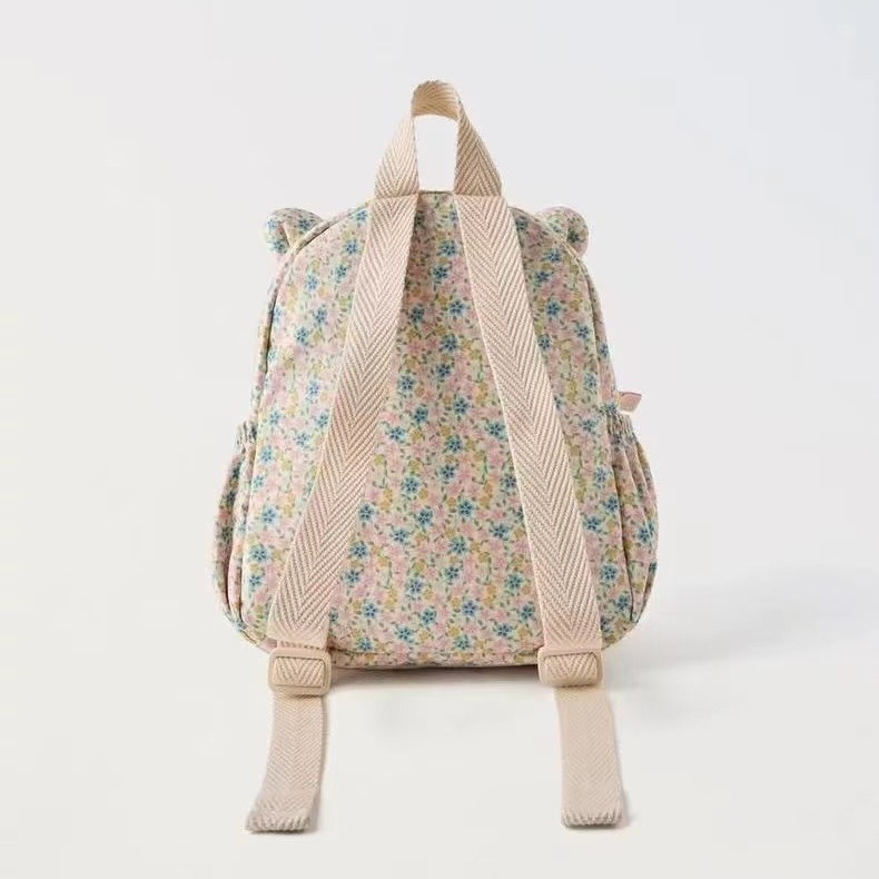 Mama and Me Floral Kitten School Backpack