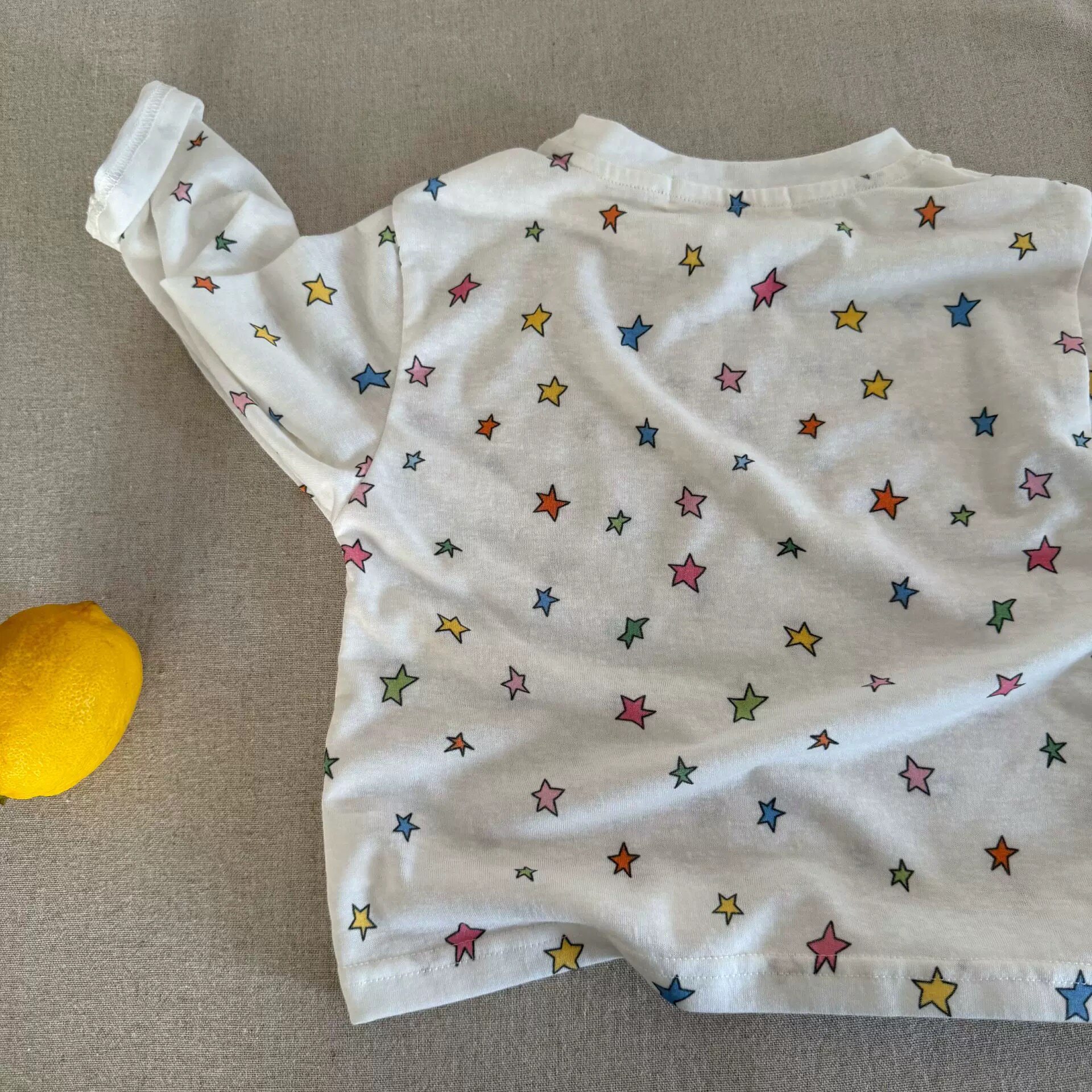 Kids Long-Sleeve Colorful Stars Top
