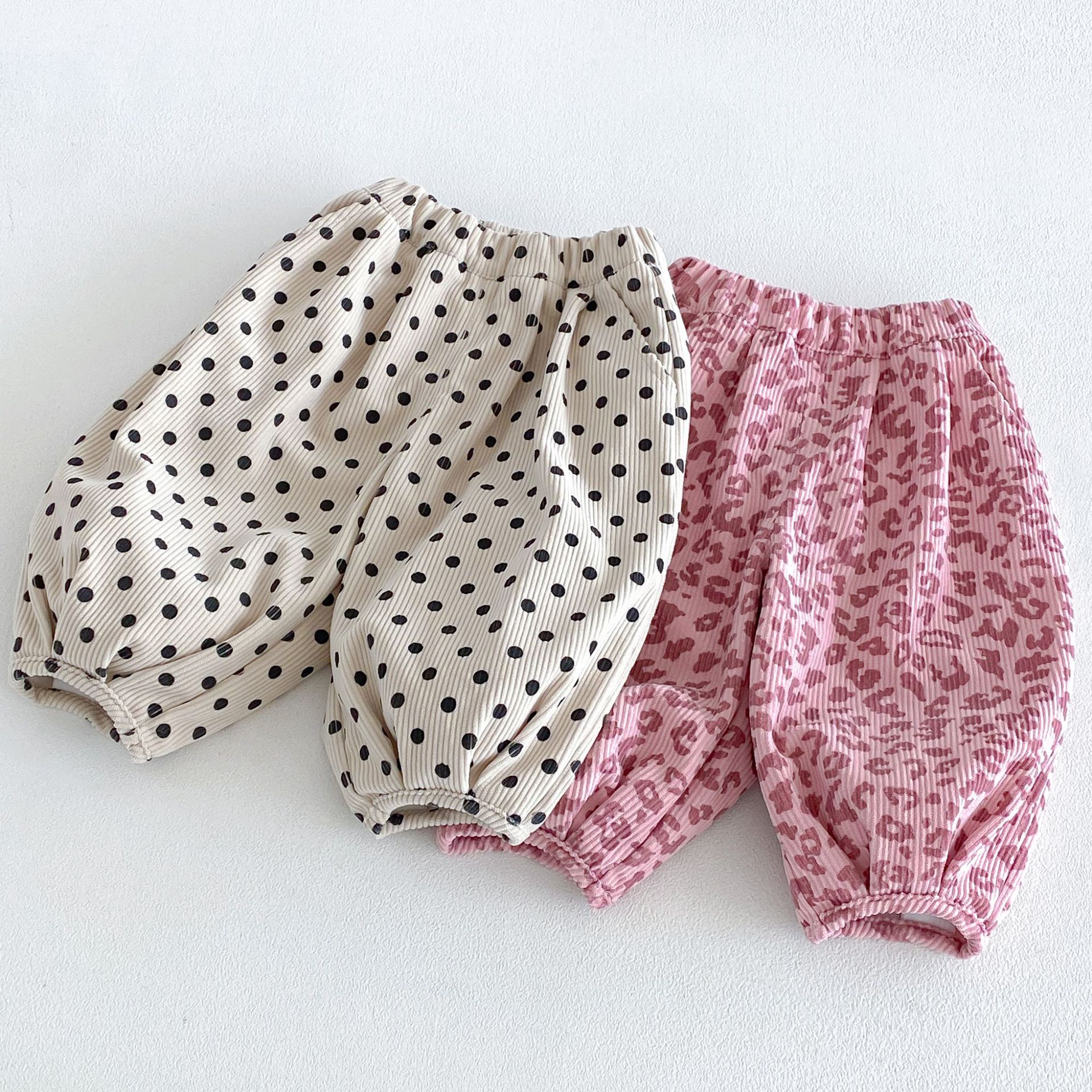 Kids Polka Dot Leopard Print Pants