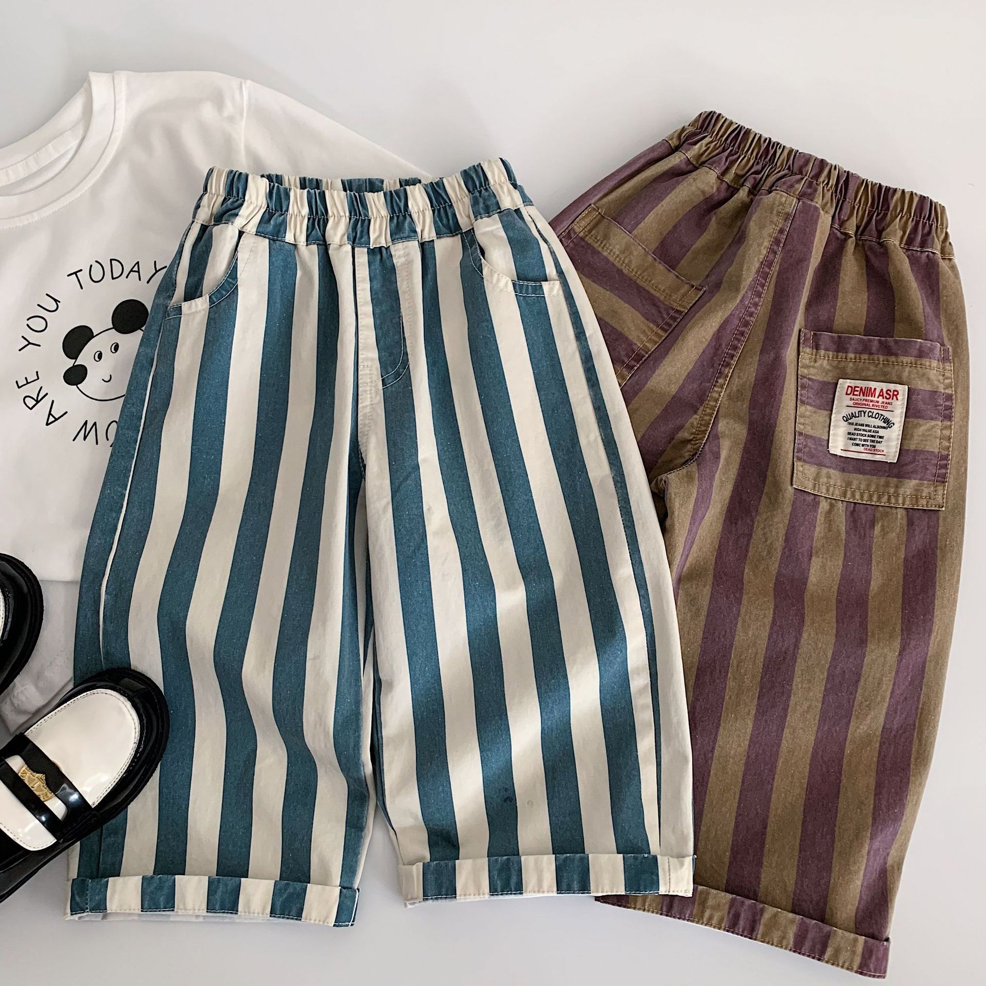 Kids Stripe Casual Pants