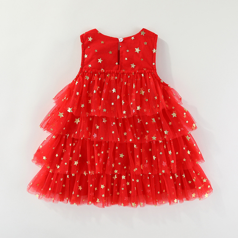 Kids Christmas Mesh Dress