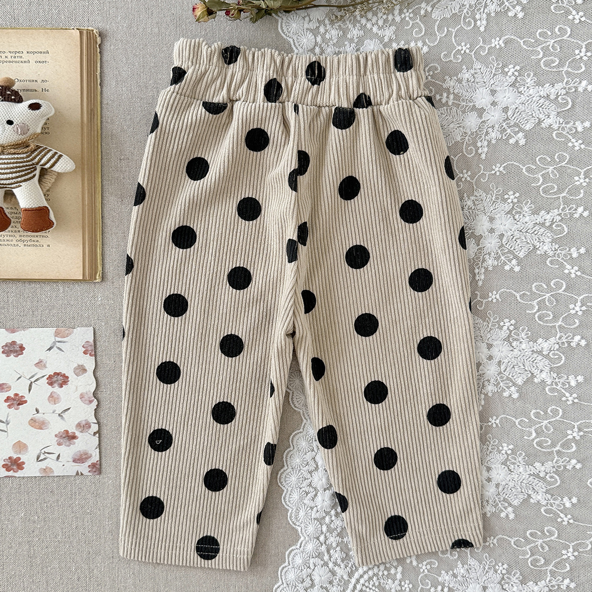Baby Polka Dot Tomatoes Corduroy Pants