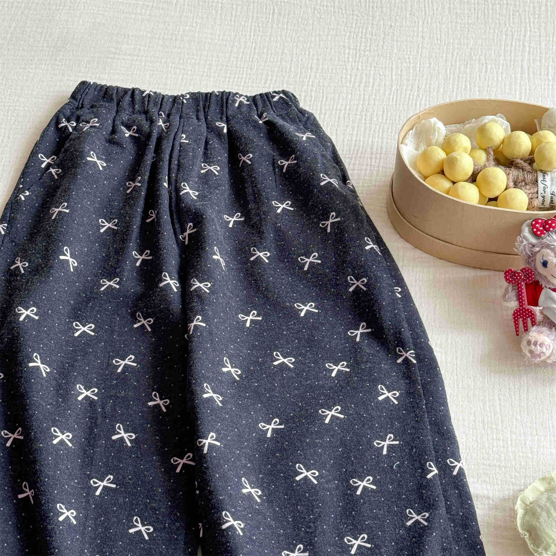 Kids Bow Lace Straight Leg Pants