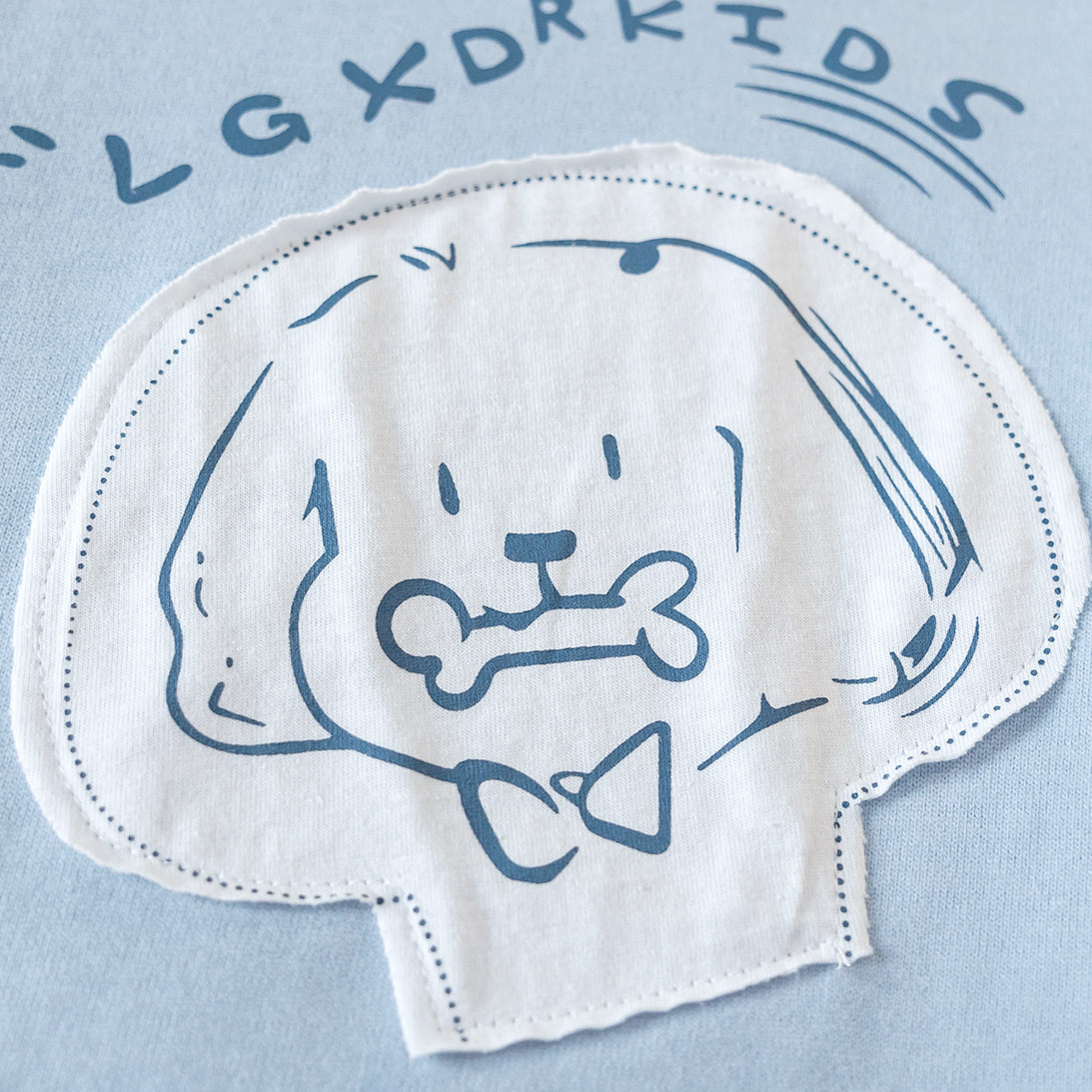 Kids Dog Stripes Faux Two-Piece T-shirt