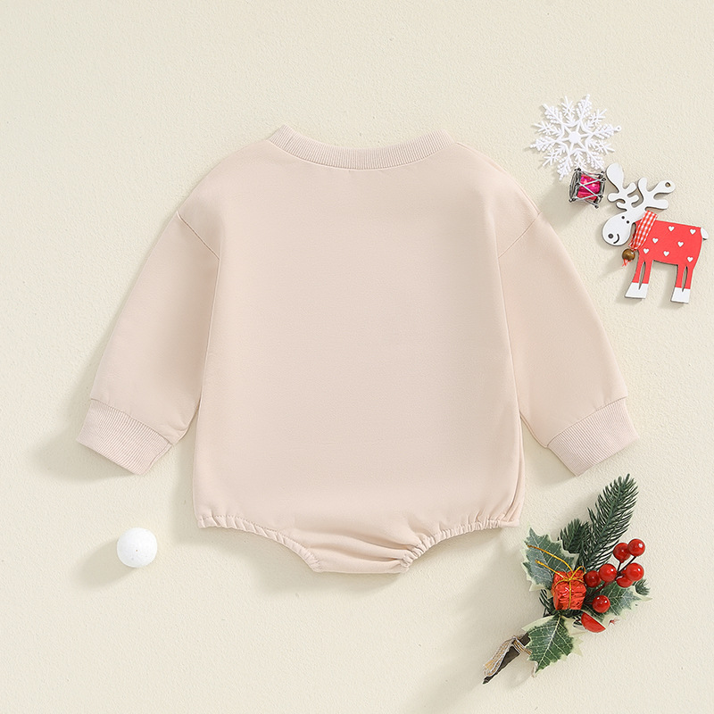 Baby Christmas Letter Embroidery Onesie