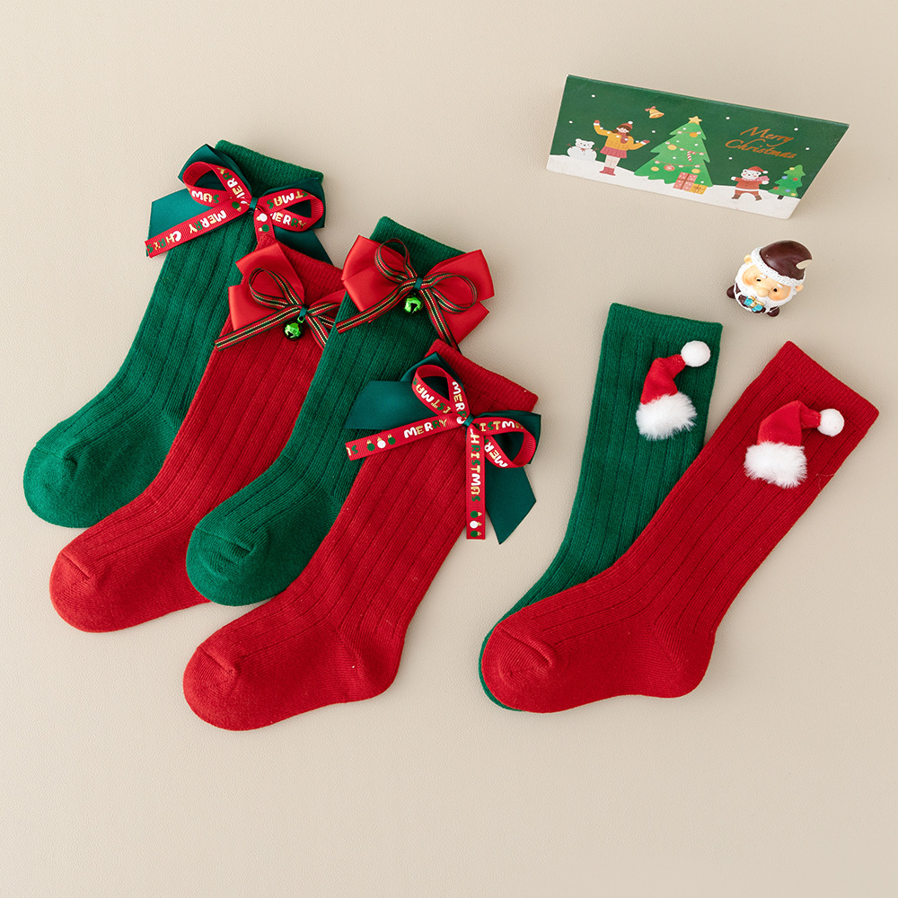 Baby Toddler Christmas Bow Socks