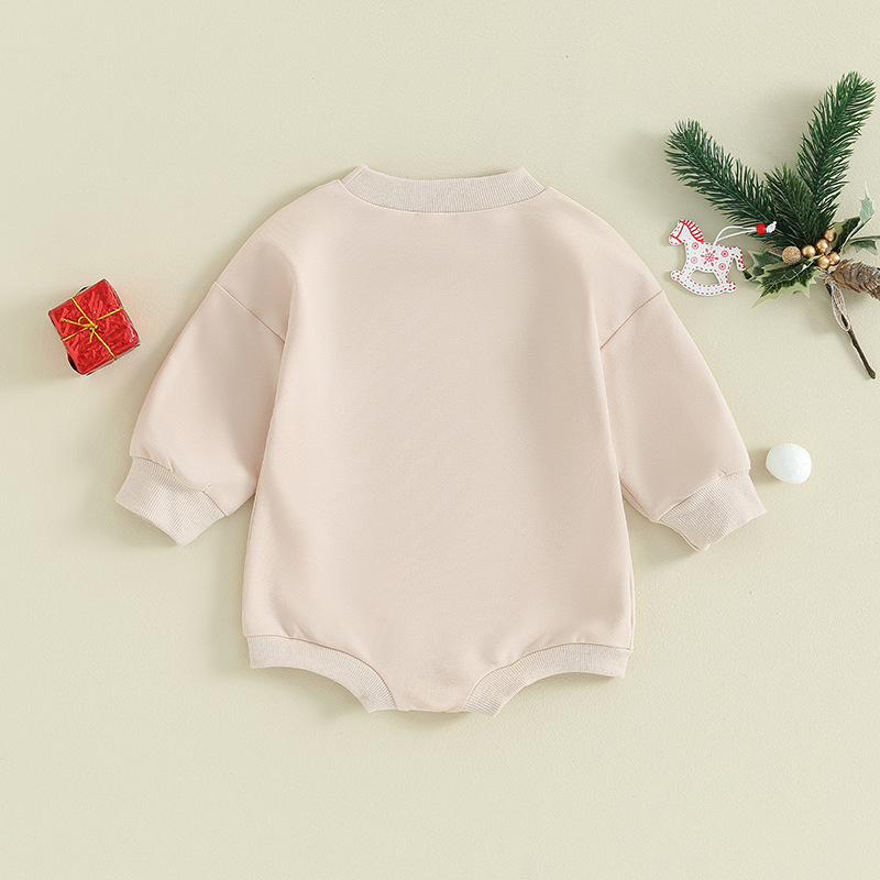 Baby Christmas Letter Print Onesie