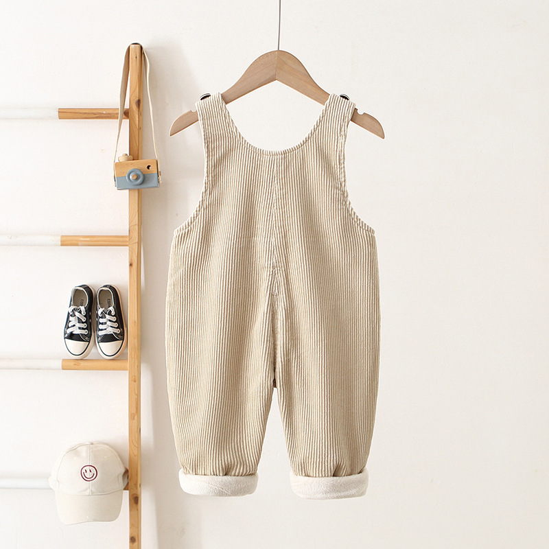 DailyBebe Kids Cartoon Dog Corduroy Overalls