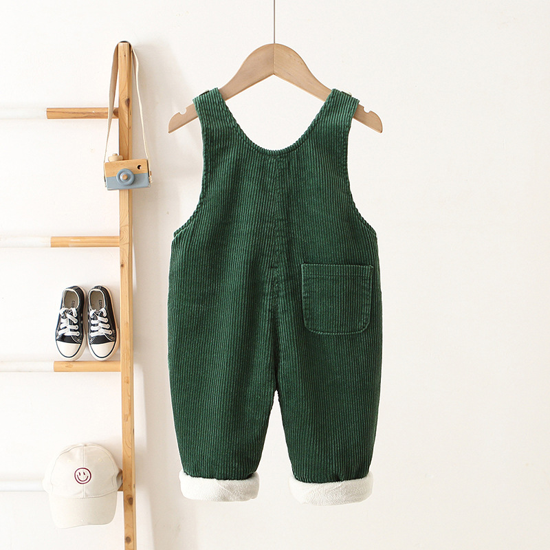 DailyBebe Kids Cartoon Mushroom Corduroy Overalls