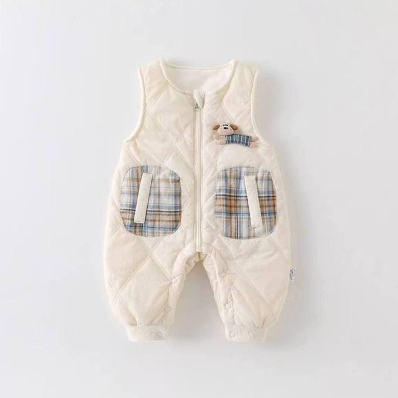 2-Piece Baby Toddler Plaid Shirt & Overalls Set