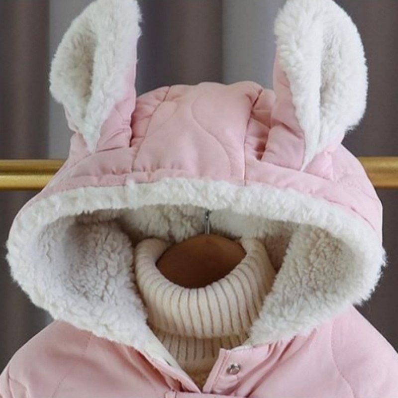 Toddler Girl Rabbit Ears Padded Cotton Jacket