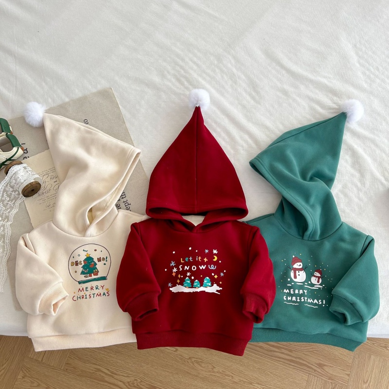 Baby Christmas Padded Hooded Sweatshirt