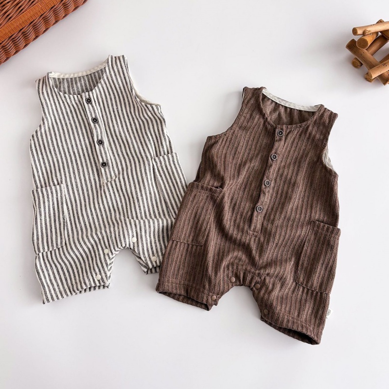 Baby Newborn Striped Sleeveless Romper