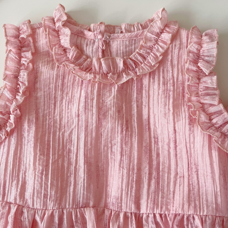 2-Piece Kid Girl Sleeveless Lace Top and Pants Set