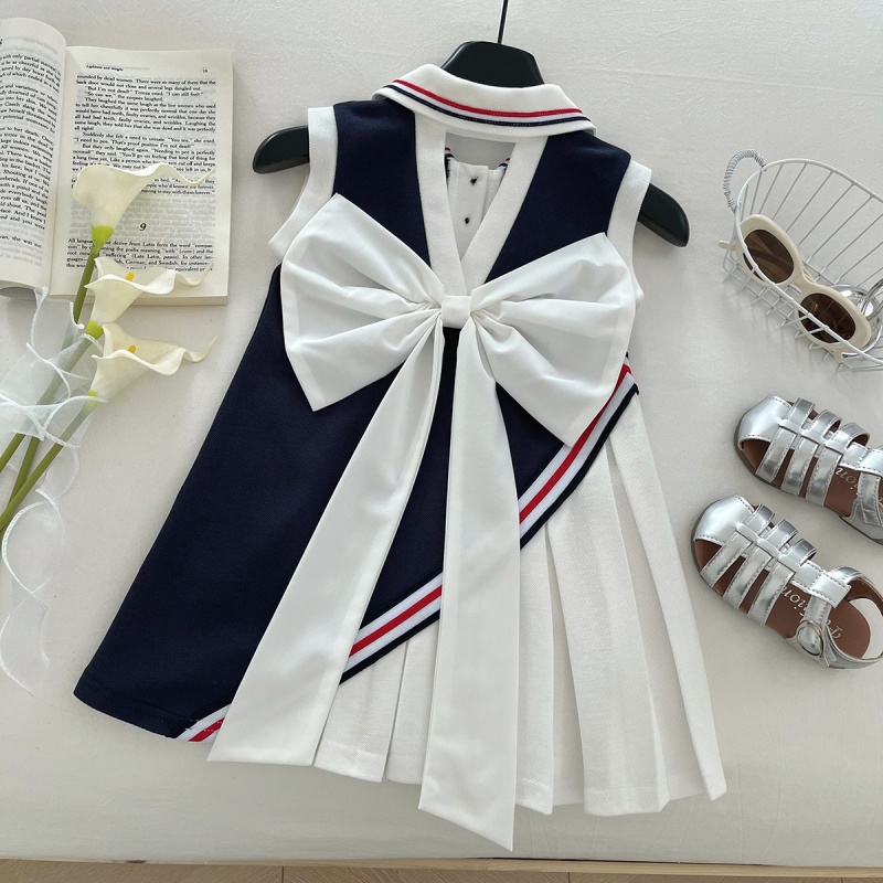 2-Piece Kid Girl Naval Style Sleeveless Dress