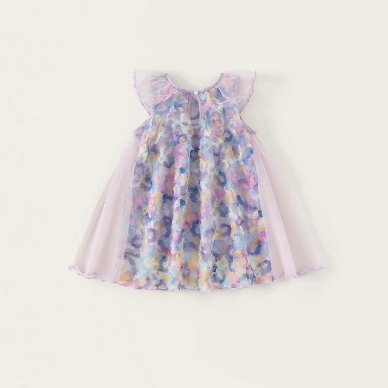 Baby Toddler Girls Purple Mesh Dress