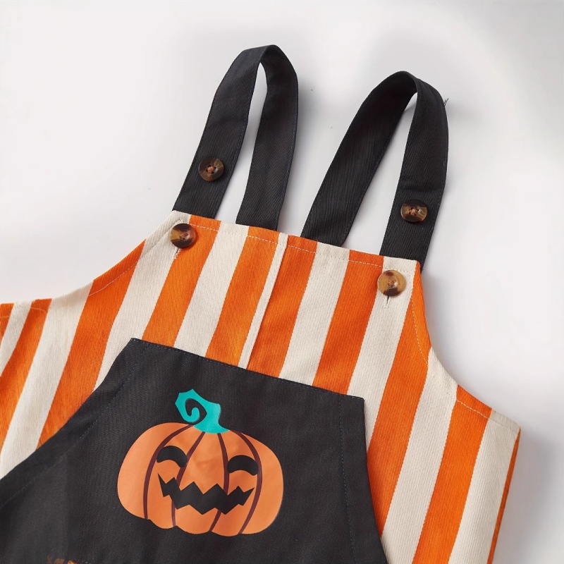 Baby Halloween Funny Pumpkin Printed Overalls