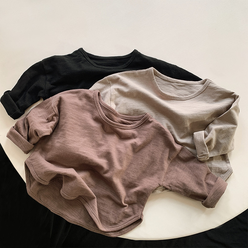 Toddler Boy Solid Color Loose Shirt