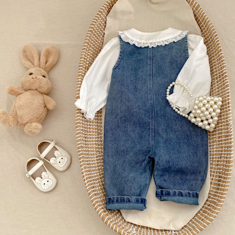 Baby Sleeveless Denim Overalls 