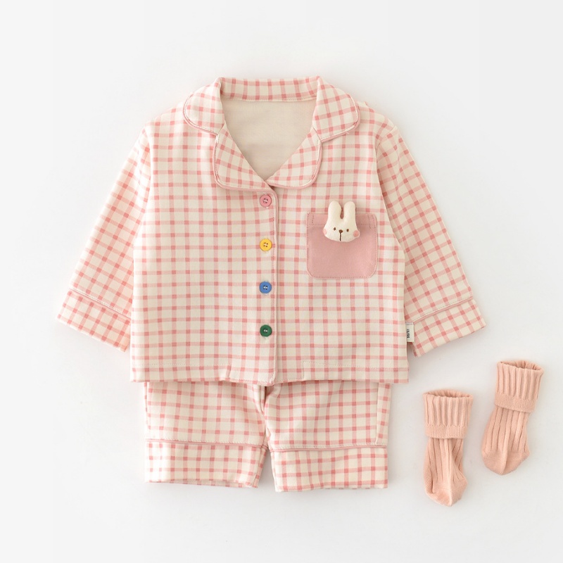2-piece baby plaid pajama set