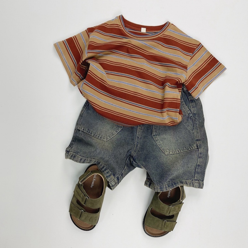 Baby Toddler Color Block Striped T-Shirt Top